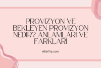 Provizyon ve Bekleyen Provizyon Nedir? Anlamları ve Farkları